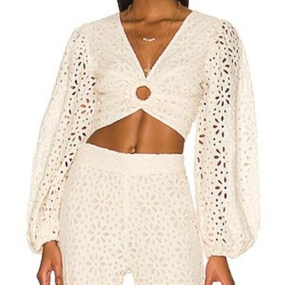 Jen's Pirate Booty Getaway Top Flower Power Natural Size S - Picture 1 of 8